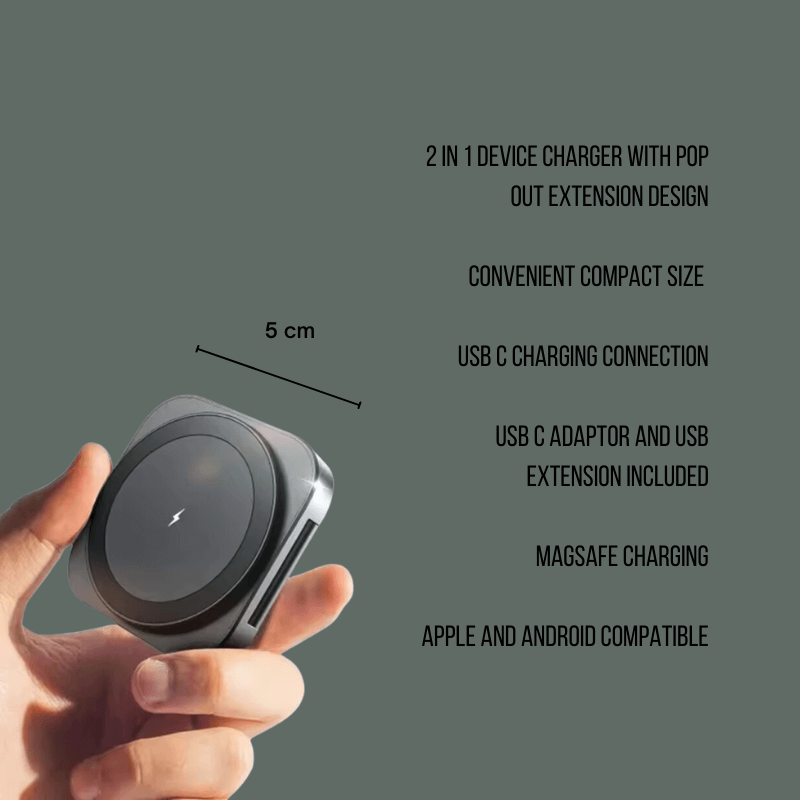 Symplify™️ 2 in 1 Premium Wireless Foldable Charging Station
